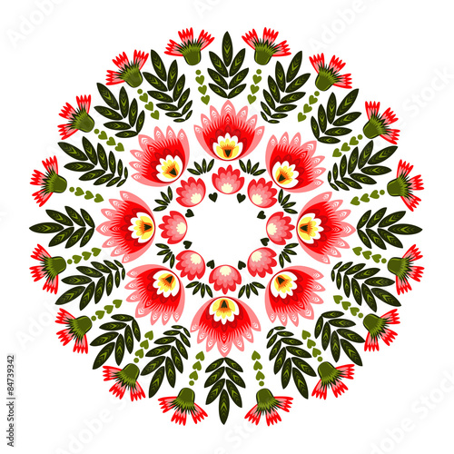 Obraz na płótnie narodowy wzór ludowy sztuka kwiat