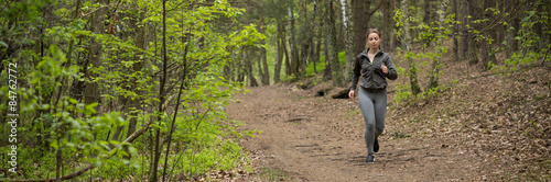 Naklejka sport jogging zdrowy natura