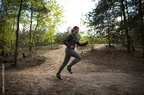 Fotoroleta lekkoatletka fitness sprinter