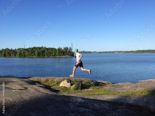 Fototapeta błękitne niebo sport ścieżka zdrowy fitness