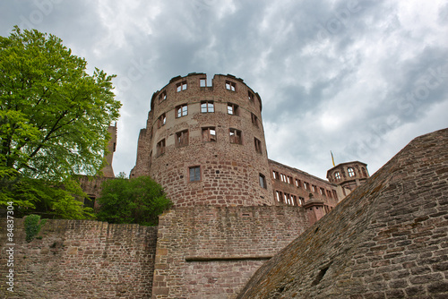 Naklejka europa zamek pałac architektura wzgórze