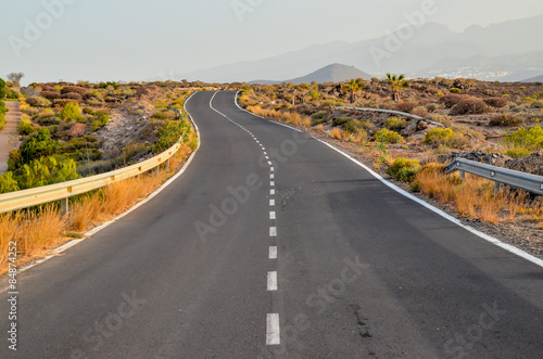 Plakat autostrada droga pustynia