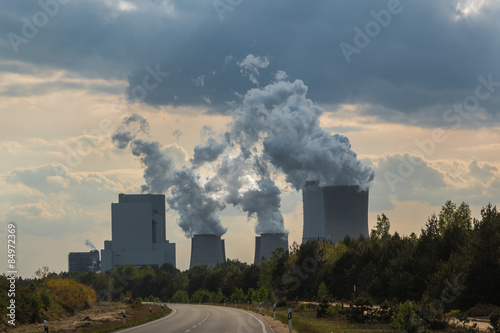 Naklejka węgiel brunatny elektrownia niemiecki