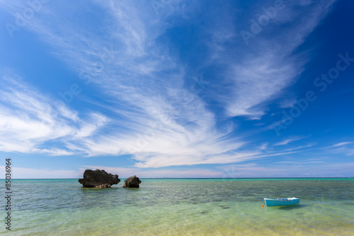 Naklejka plaża japonia wieś lato