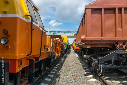 Naklejka transport wagon peron droga