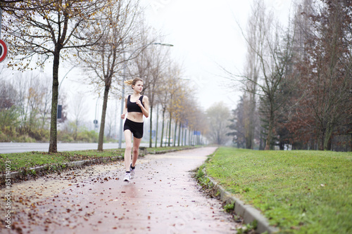 Plakat jogging lekkoatletka sport fitness kobieta