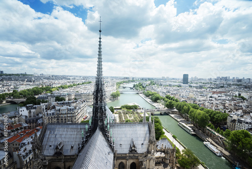 Fotoroleta Paris from Notre Dame, France