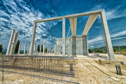 Fotoroleta nowoczesny architektura roślina niebo wieża