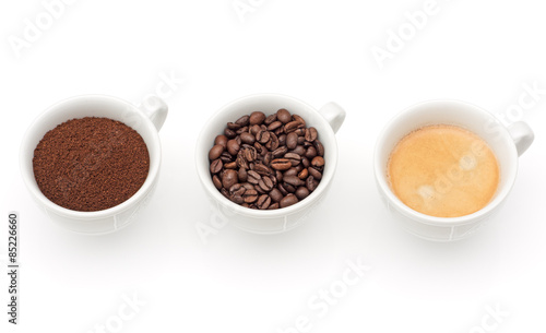 Naklejka arabica filiżanka kawa napój fasola