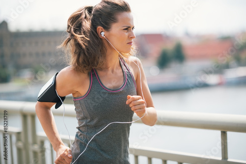 Fototapeta kobieta fitness sport miejski