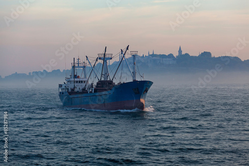 Naklejka transport statek pałac