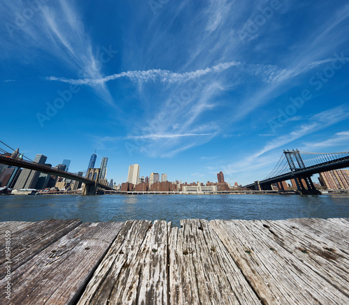 Naklejka miejski brooklyn woda most brookliński