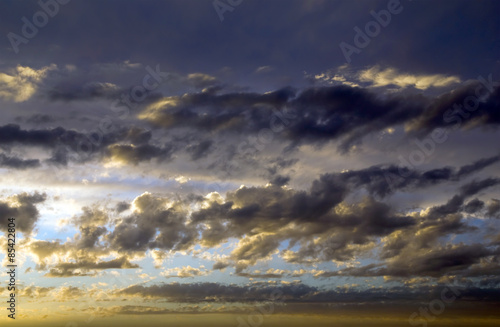 Plakat panorama piękny słońce