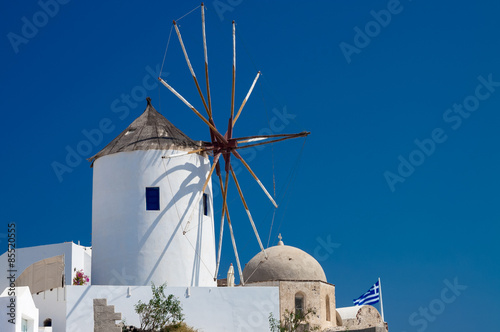 Fototapeta piękny pejzaż santorini