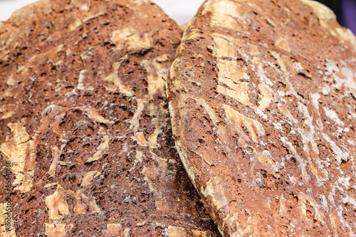 Obraz na płótnie świeży skorupa kromka chleba bochenek nieszpory