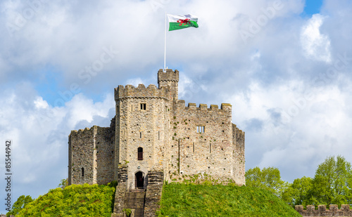 Naklejka Norman Keep of Cardiff Castle - Wales