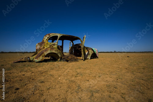 Obraz na płótnie pustynia samochód australia suchy erozja