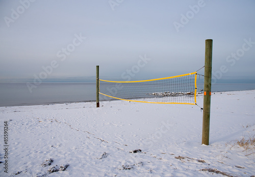 Fotoroleta szwecja plaża woda lód pole