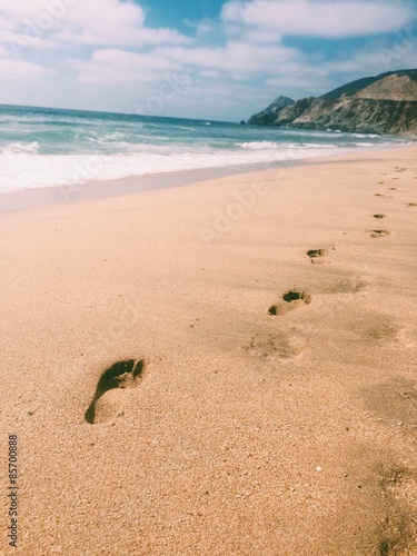 Fototapeta kalifornia plaża allein oceanu samotność