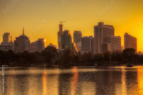 Fototapeta noc miejski bangkok miasto