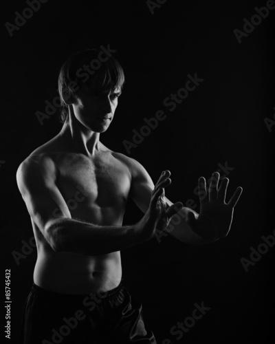 Plakat sport sztuki walki ciało piękny ludzie