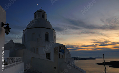 Fotoroleta lato santorini wioska grecja