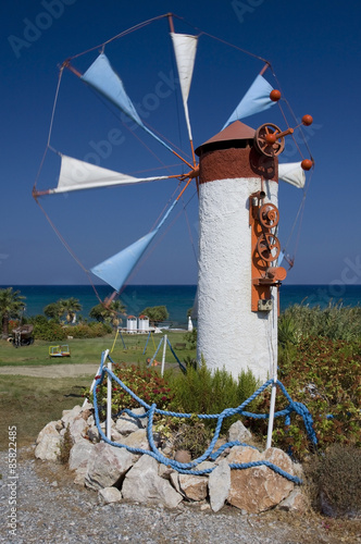 Fototapeta grecja wiatrak europa przędzenia rodos