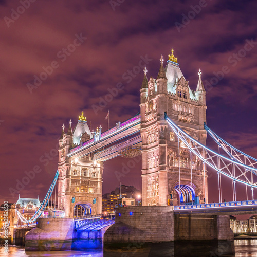 Plakat architektura most tower bridge ulica