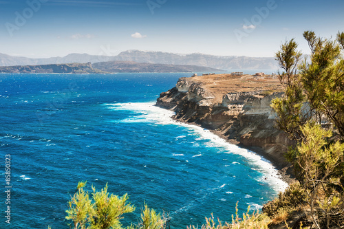 Naklejka fala grecja santorini