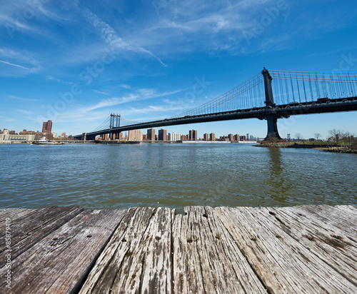 Naklejka molo brooklyn architektura falochron