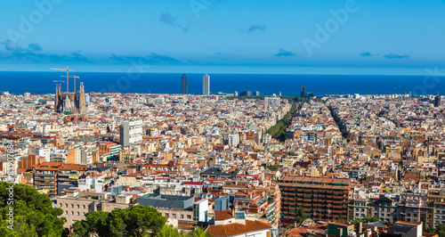 Plakat widok miejski pejzaż hiszpania