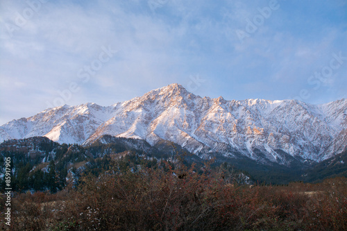 Fotoroleta góra pole chiny trawa