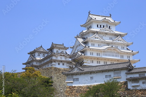 Naklejka japonia niebo architektura azja zamek