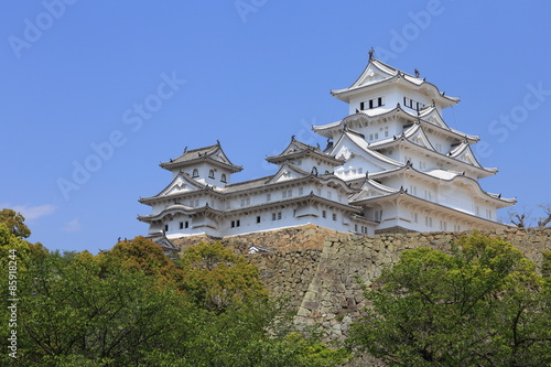Fotoroleta japonia zamek azja architektura niebo