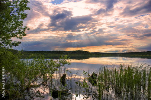 Fotoroleta pejzaż wioska natura