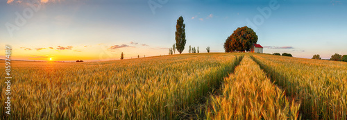 Plakat panoramiczny widok lato