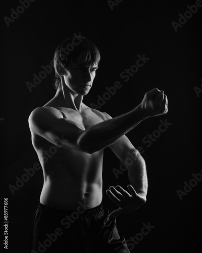Fototapeta mężczyzna kick-boxing sztuka