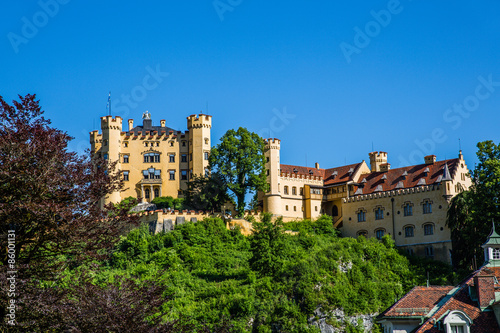 Obraz na płótnie Schloss Hohenschwangau in den Alpen