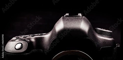 Obraz na płótnie ciało aparat cyfrowy czarny sylwetka sprzęt