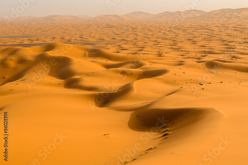 Plakat Sand dunes in the Sahara Desert, Merzouga, Morocco