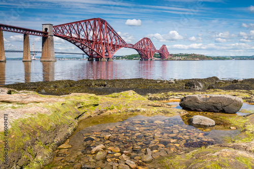 Fotoroleta Forth Bridge at low tide