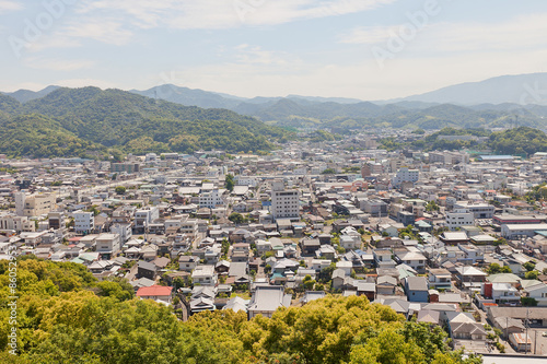 Plakat miasto japonia japoński miejski