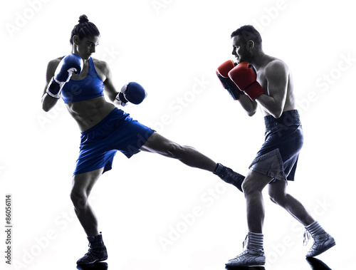 Obraz na płótnie ludzie sztuki walki bokser para kobieta