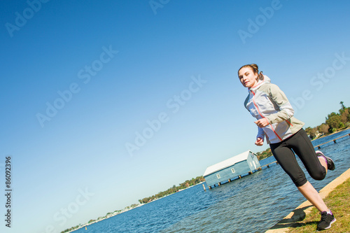 Obraz na płótnie sportowy lekkoatletka jogging piękny