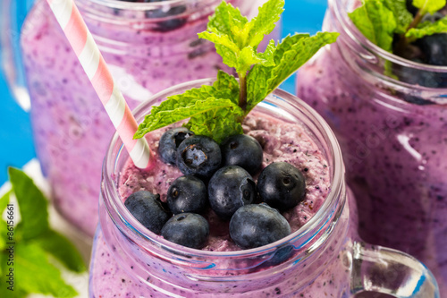 Fotoroleta Blueberrie smoothie