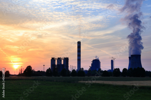 Plakat lato świt krajobraz słońce rolnictwo