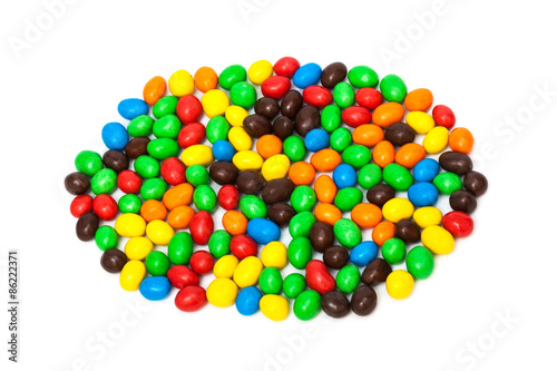 Plakat candy on white background