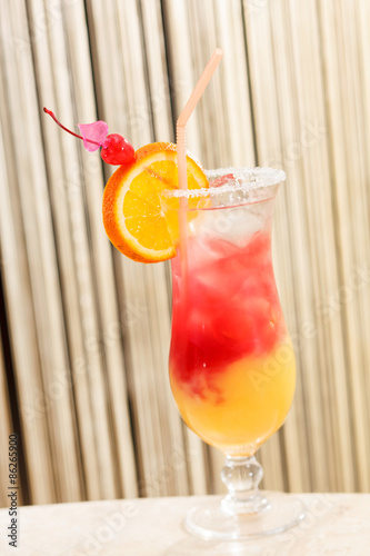 Naklejka cocktail with orange