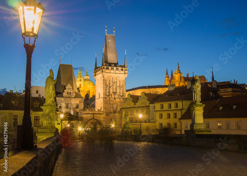 Naklejka ulica zamek miasto kościół czeski