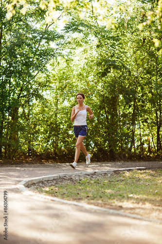 Fototapeta drzewa ścieżka fitness muzyka ludzie